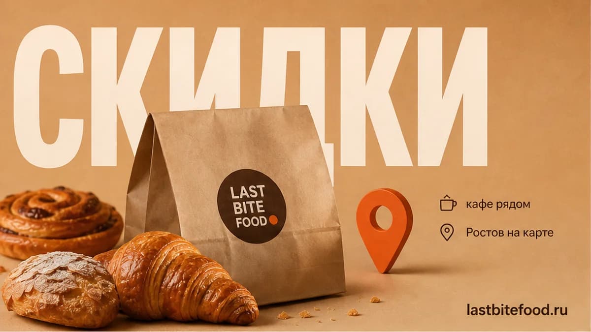 Карта и выпечка со словом СКИДКИ: кафе рядом со скидкой в Ростове-на-Дону и самовывоз