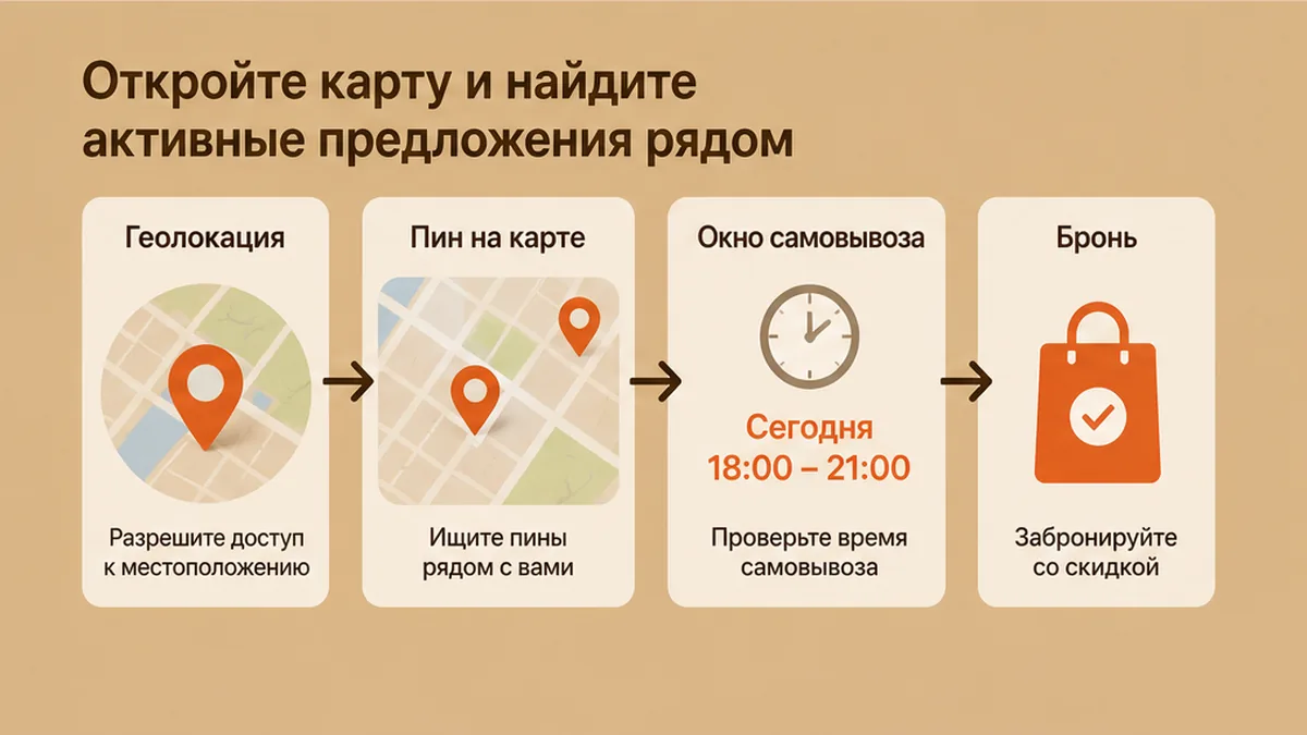 Схема: найти блины на карте остатков рядом