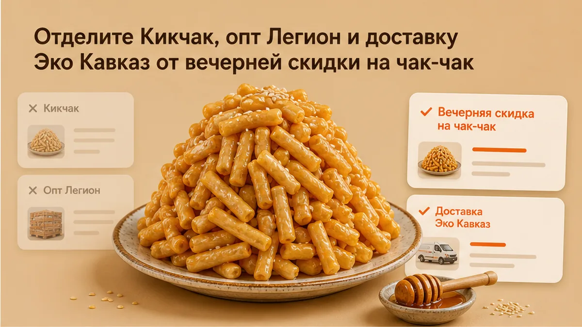 Тарелка чак-чака: не Кикчак и не опт, а вечерняя скидка на карте