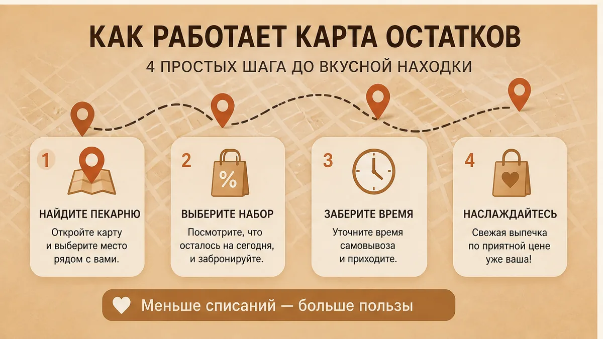 Схема: найти круассаны на карте остатков рядом
