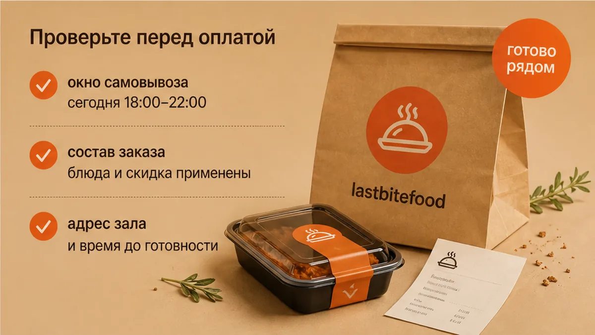 Чеклист до оплаты: окно самовывоза, состав и адрес