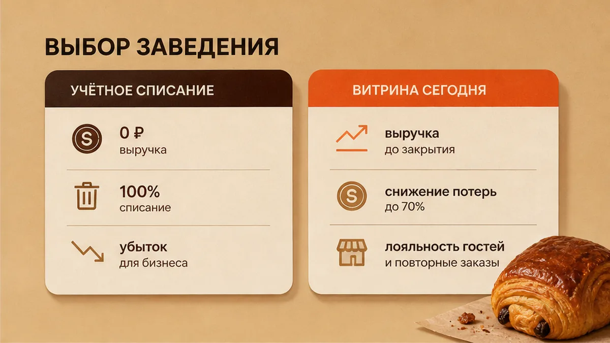 Сравнение: учётное списание vs остатки на витрине