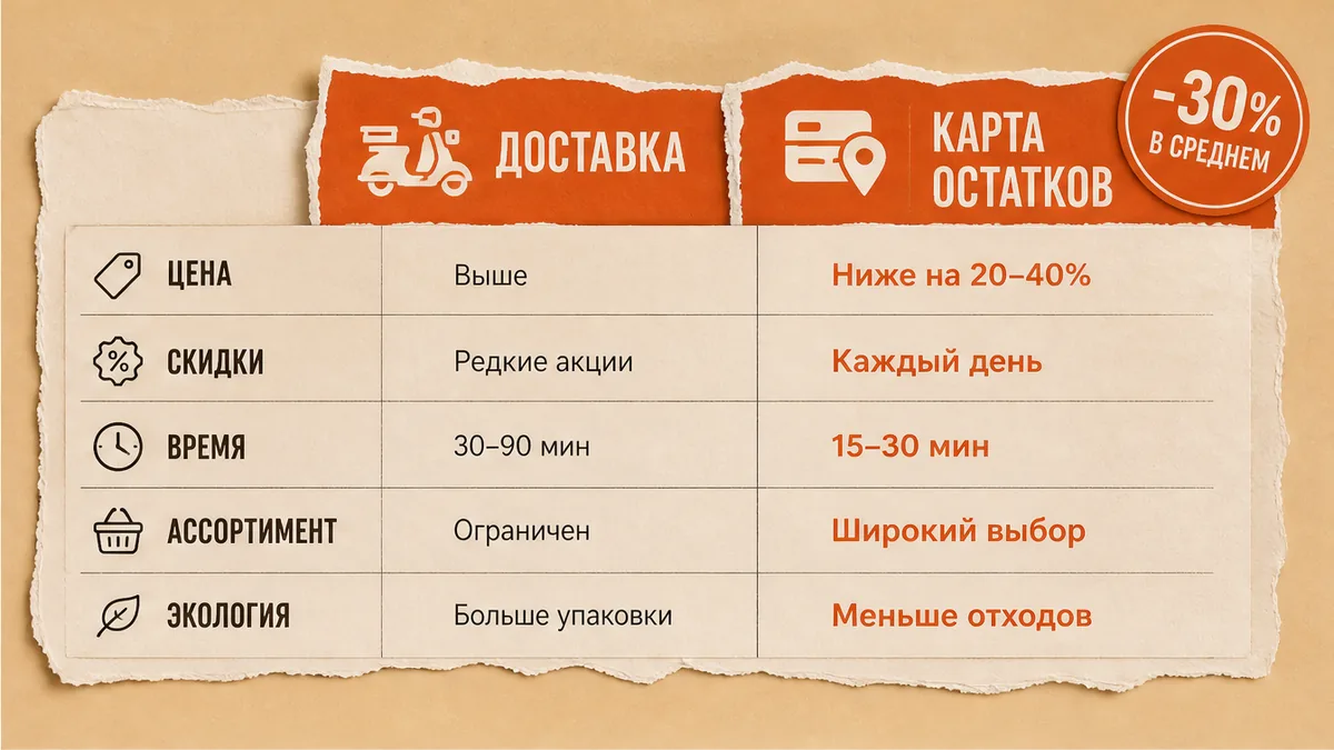 Сравнение доставки, заморозки и карты остатков LastBiteFood для вареников